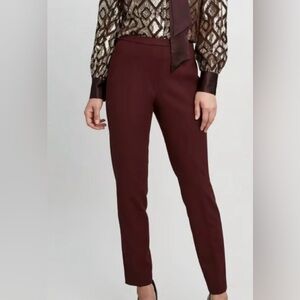 Elie Tahari Deep Burgundy Ankle Pants